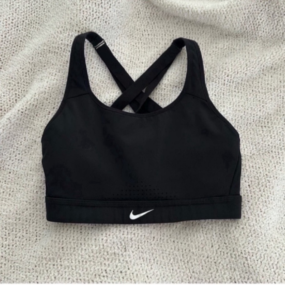 Nike Dri-Fit Criss-Cross Racerback Black Sports Bra